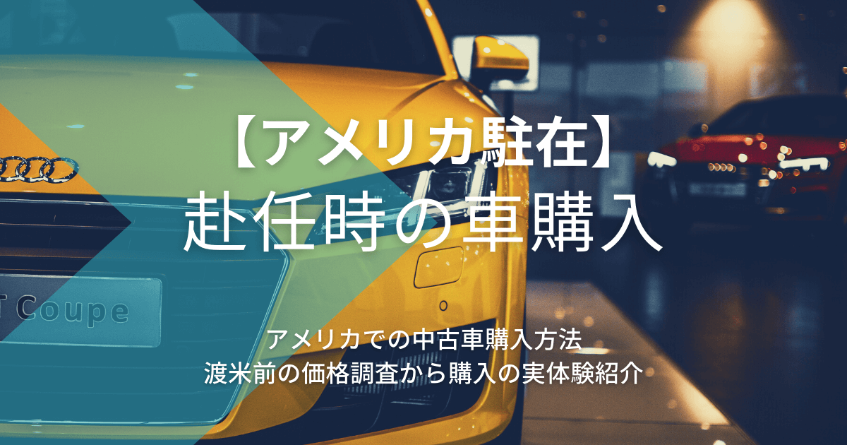 アメリカ駐在準備 中古車の購入 日本での調査 渡米後購入の実体験 Liberty